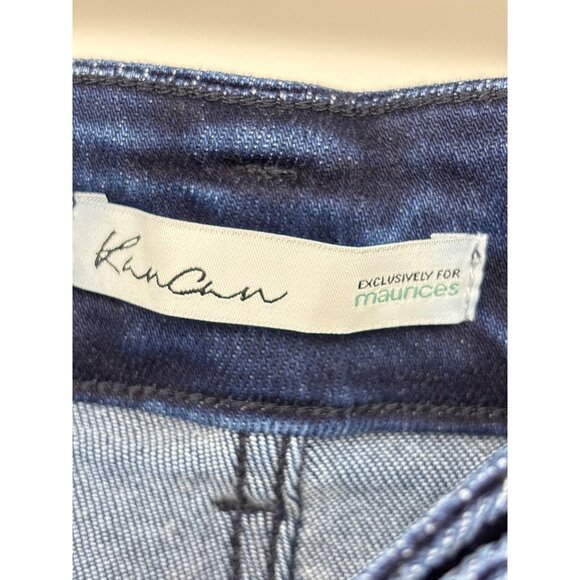 KanCan Flare High Rise Jean Dark Wash Blue Size 22 Plus - Picture 4 of 6